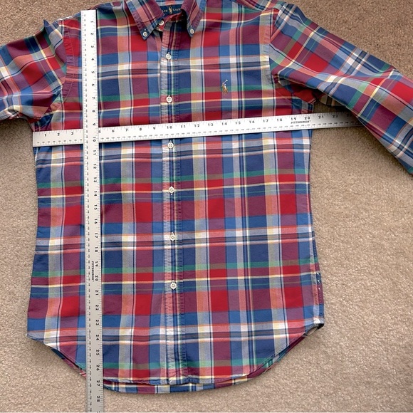 Ralph Lauren Multicolor Plaid Oxford Long Sleeve Button Down Shirt - Picture 5 of 7